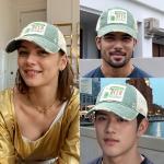 Popfizzy Beer Drinking Hats for Men and Women, Funny Trucker Hats for Adults, Beer Drinkers Gift, Adult Humor Caps (Green)