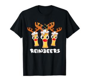 Reinbeers Funny Reindeer Beer Christmas Drinking Xmas Pajama T-Shirt