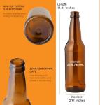 FastRack 22 oz Longneck Beer Bottles | Crown Cap Refillable Amber Beer Bottle | Food Grade – ECO Friendly Bottles for Home Brewing | Case of 12