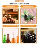 FastRack 22 oz Longneck Beer Bottles | Crown Cap Refillable Amber Beer Bottle | Food Grade – ECO Friendly Bottles for Home Brewing | Case of 12
