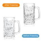 Whisquor Glass Beer Mug Set, 22OZ German Beer Glasses Set Of 4 to Serve Ales and Lagers, Freezer Beer Mugs for Birthdays, Housewarming Parties