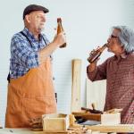 JOBVERT 2 Pack Amber Glass Beer Bottles, 16oz Swing Top Glass Bottles with Airtight Lid for Home Brewing,Kombucha, Vanilla Extract, Coquito, Vinegar, Beer