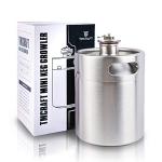 TMCRAFT 64OZ Stainless Steel Mini Keg, Portable beer growler with Exhaust Valve Designed Cap to Keep Beverage Fresh.