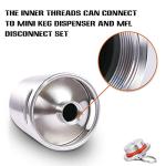 TMCRAFT 64OZ Stainless Steel Mini Keg, Portable beer growler with Exhaust Valve Designed Cap to Keep Beverage Fresh.