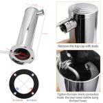 MRbrew Single Tap Draft Beer Tower, Support Countertop and Kegerator Installation, Stainless Core Beer Faucet Stainless Steel 3'' Flange Brewing Tower Dispenser Kit with Self-Closing Faucet Spring