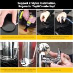 MRbrew Single Tap Draft Beer Tower, Support Countertop and Kegerator Installation, Stainless Core Beer Faucet Stainless Steel 3'' Flange Brewing Tower Dispenser Kit with Self-Closing Faucet Spring