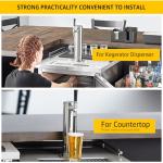 MRbrew Single Tap Draft Beer Tower, Support Countertop and Kegerator Installation, Stainless Core Beer Faucet Stainless Steel 3'' Flange Brewing Tower Dispenser Kit with Self-Closing Faucet Spring