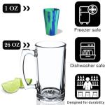 770ml Jumbo Thick Glass Beer Mugs