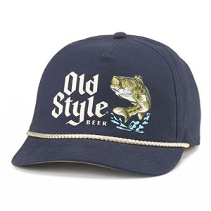 AMERICAN NEEDLE Old Style Beer Canvas Cappy Adjustable Snapback Baseball Trucker Hat (23005A-OLDS-NAVY)