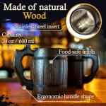 Handmade Oak Beer Mug - Eco-Friendly Wooden Tankard
