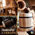Handmade Oak Beer Mug - Eco-Friendly Wooden Tankard