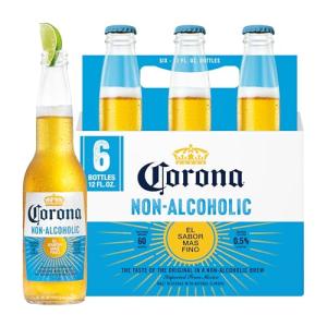 Corona Non-Alcoholic Malt Beverage Mexican Import Brew, 6 pk, 12 fl. oz. Bottles, less than 0.5% ABV