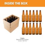 Amber Beer Bottle Rack - 22 oz, Set of 12