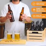 Amber Beer Bottle Rack - 22 oz, Set of 12