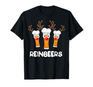 Reinbeers Funny Reindeer Beer Christmas Drinking Xmas Gift T-Shirt