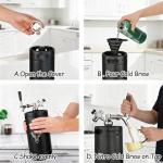 Beer Growler Tap System,128Oz Portable Mini Keg Draft Beer Dispenser with Foldable Funne and Pressure Display,Stainless Steel Pressurized Beer Growler, Leak-Proof Ring, Homebrew, Craft Beer