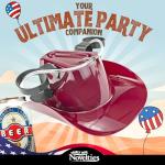 Cowboy Beer Brewing Hat - Burgundy Red