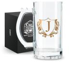 Onebttl Personalized Beer Gifts for Men - 17 oz Heavy Beer Stein Mug with Handle for Boss as Birthday Christmas Gift - J