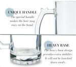 Onebttl Personalized Beer Gifts for Men - 17 oz Heavy Beer Stein Mug with Handle for Boss as Birthday Christmas Gift - J