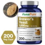 NusaPure Brewers Yeast 1000mg, 200 Veg Caps