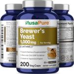 NusaPure Brewers Yeast 1000mg, 200 Veg Caps