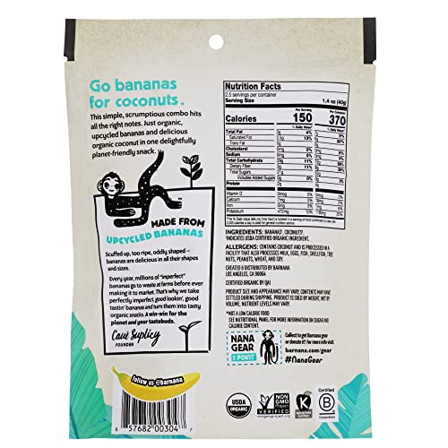 Barnana Organic Coconut Banana Chewy Snacks 6-Pack
