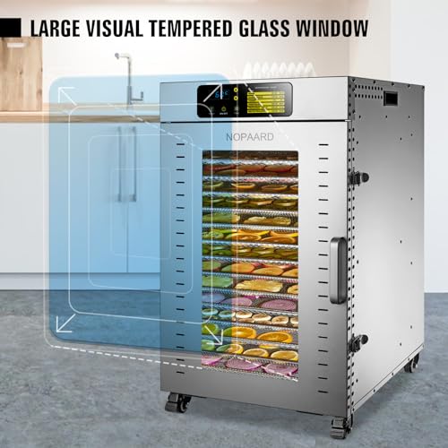 16-Tray Commercial Food Dehydrator with Adjustable Timer