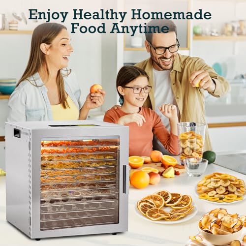 Commercial 1000W Food Dehydrator with 12 Trays