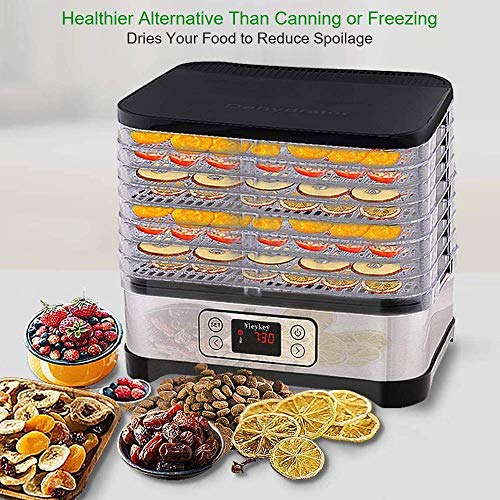 Adjustable Food Dehydrator with 6 Trays, 400W
