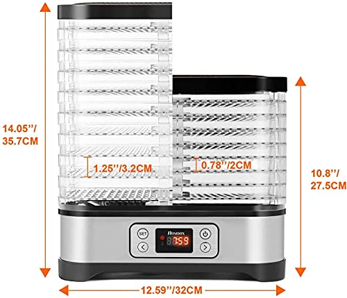 8-Tray Digital Food Dehydrator with Timer