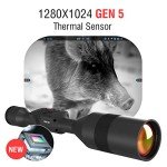 ATN TIWST51250LRF Thor 5, 2-20x, 1280x1024 12 Micron, Thermal Rifle Scope with Full HD Video rec, WiFi, Smooth Zoom and Smartphone Controlling Thru iOS or Android Apps
