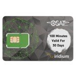 OSAT Iridium 9555 Satellite Phone Telephone & Prepaid SIM Card with 100 Minutes / 30 Day Validity - Voice, Text Messaging SMS Global Coverage - Black