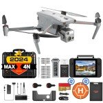 Autel Robotics EVO MAX 4N Drone, Starlight Night-Vision/Wide/Thermal/L~aser 4 Cameras in One UAV, A-Mesh 1.0, 720° Obstacle Avoidance, Triple Anti-Jamming, Hot-Swappable, 42 Mins, IP43, Autel SDK