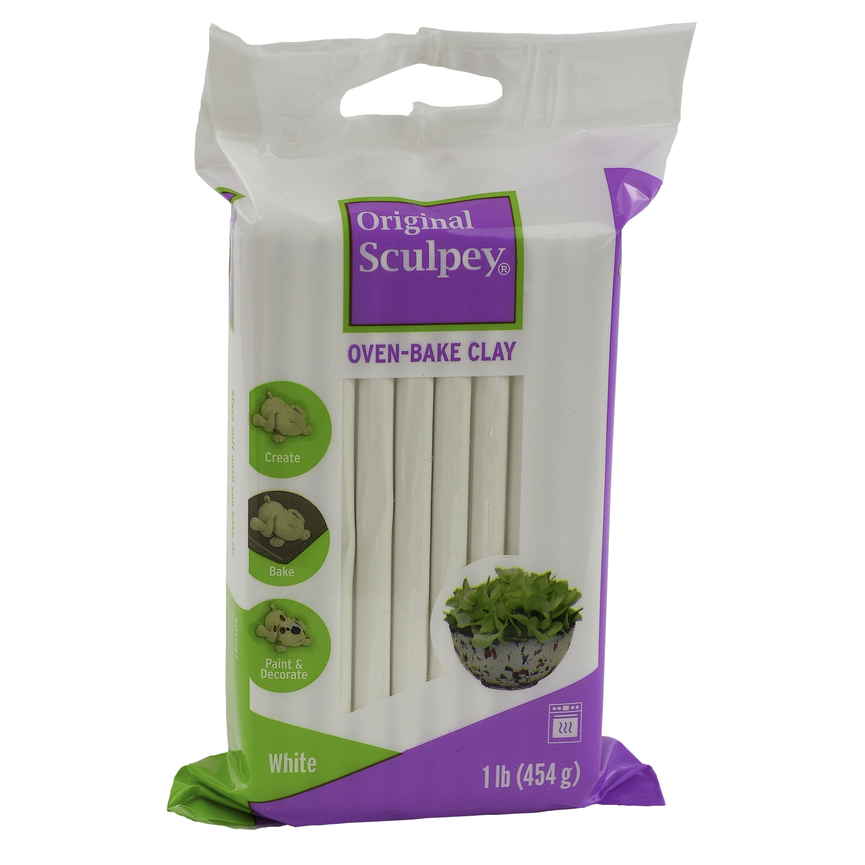 SCULPEY Oven Bake White Clay 454g Box