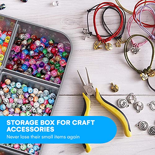 Blue Storage Box with Lid for Crafts