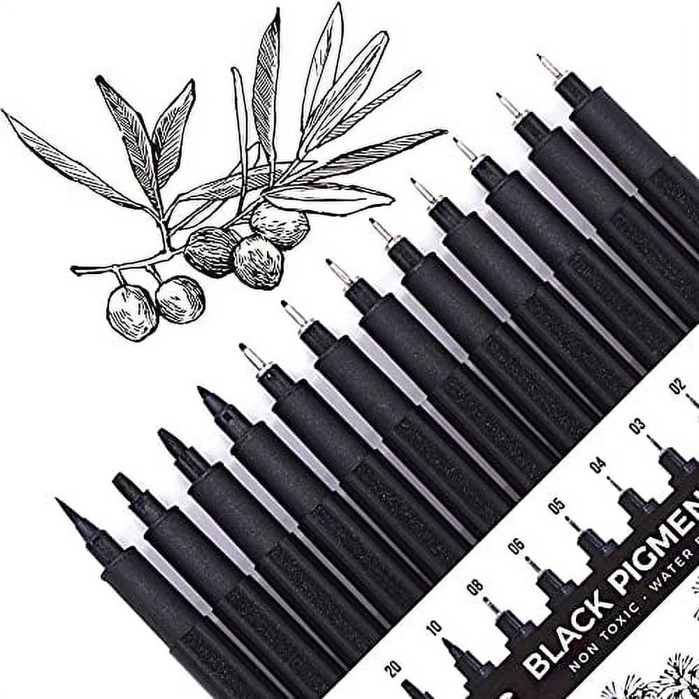 YISAN 12 Water-Resistant Fineliner Set