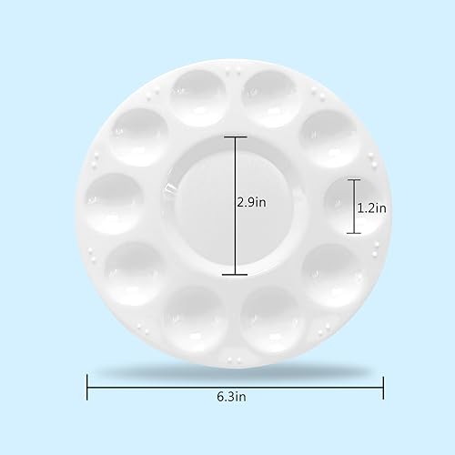 Hulameda 12-Piece Kids' Plastic Paint Palette Set