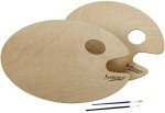 Artlicious Large Wooden Oval Palette for Paints