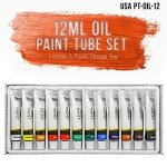 Peintures à l'huile professionnelles - 12 tubes couleurs