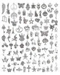 Silver Tibetan Charms for Jewelry Making - 100 PCS