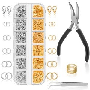 Anezus Jewelry Making Jump Rings Set (1200 Pcs)