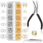 Anezus Jewelry Making Jump Rings Set (1200 Pcs)