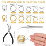 Anezus Jewelry Making Jump Rings Set (1200 Pcs)