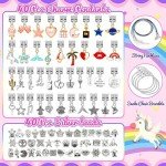 130 Pcs Charm Bracelet Making Kit for Girls