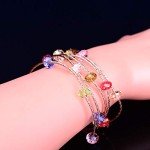 Bingcute 8mm Faceted Briolette Crystal Glass Beads