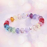 Bingcute 8mm Faceted Briolette Crystal Glass Beads