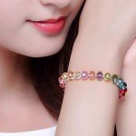 Bingcute 8mm Faceted Briolette Crystal Glass Beads