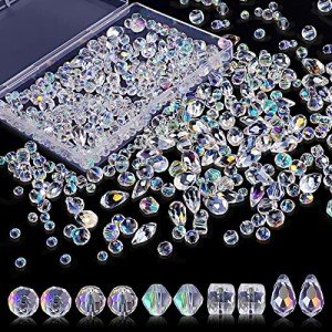 600 Assorted Crystal Beads for Jewelry Making
