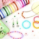 1400-Piece 6mm Round Glass Beads Set