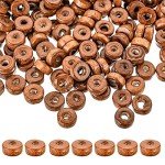 1000 Pcs 8mm Wooden Flat Spacer Beads